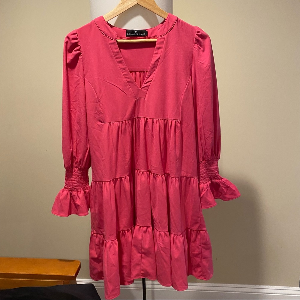 Bright pink dress